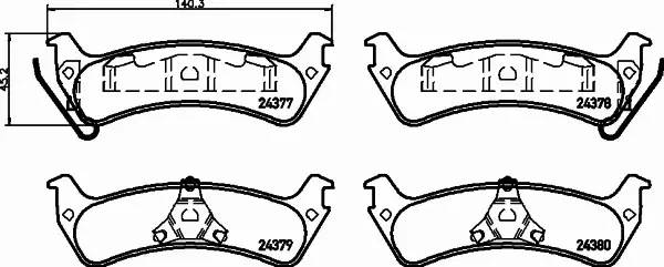 HELLA PAGID KLOCKI HAMULCOWE 8DB 355 012-491 