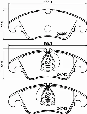 HELLA PAGID KLOCKI HAMULCOWE 8DB 355 040-621 