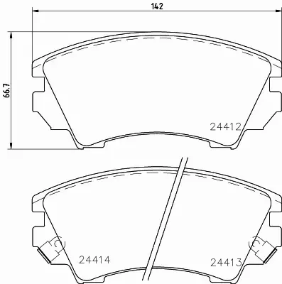 HELLA KLOCKI HAMULCOWE 8DB 355 013-041 