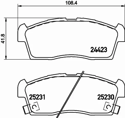 HELLA PAGID KLOCKI HAMULCOWE 8DB 355 016-111 