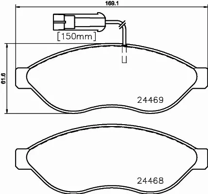 HELLA KLOCKI HAMULCOWE 8DB 355 020-661 