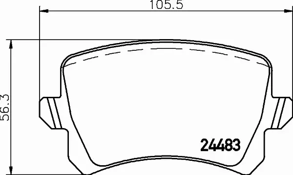 HELLA KLOCKI HAMULCOWE 8DB 355 025-341 