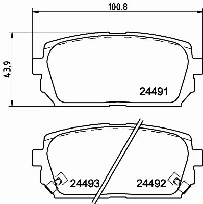 HELLA PAGID KLOCKI HAMULCOWE 8DB 355 012-971 