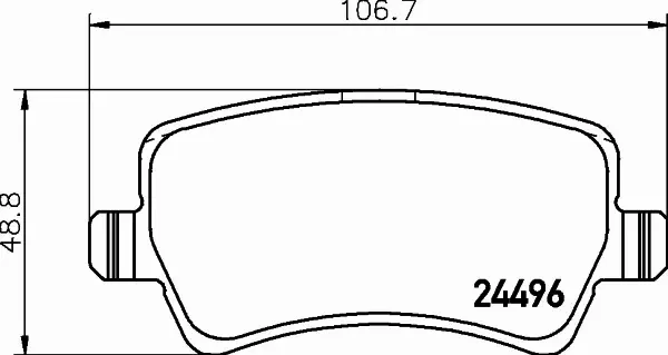 HELLA KLOCKI HAMULCOWE 8DB 355 025-401 