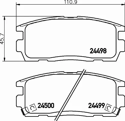 HELLA KLOCKI HAMULCOWE 8DB 355 012-951 