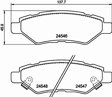 HELLA PAGID KLOCKI HAMULCOWE 8DB 355 020-011 