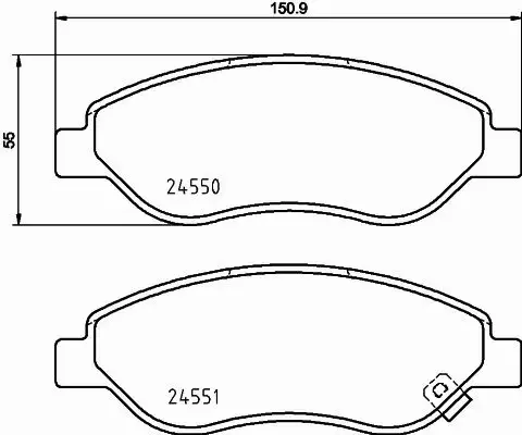 HELLA PAGID KLOCKI HAMULCOWE 8DB 355 013-401 