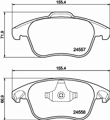 HELLA PAGID KLOCKI HAMULCOWE 8DB 355 013-351 