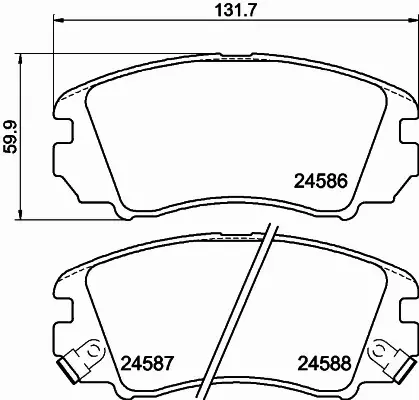 HELLA PAGID KLOCKI HAMULCOWE 8DB 355 013-521 