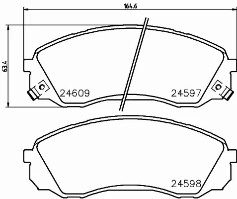 HELLA PAGID KLOCKI HAMULCOWE 8DB 355 013-541 