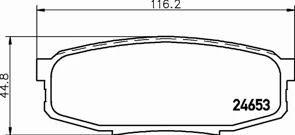 HELLA KLOCKI HAMULCOWE 8DB 355 013-771 