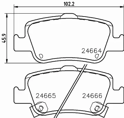 HELLA KLOCKI HAMULCOWE 8DB 355 013-571 