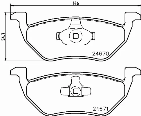 HELLA KLOCKI HAMULCOWE 8DB 355 014-951 