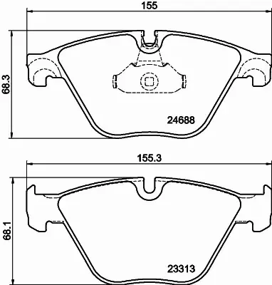 HELLA PAGID KLOCKI HAMULCOWE 8DB 355 015-261 