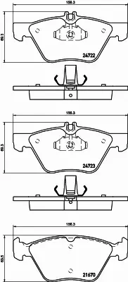 HELLA PAGID KLOCKI HAMULCOWE 8DB 355 014-291 