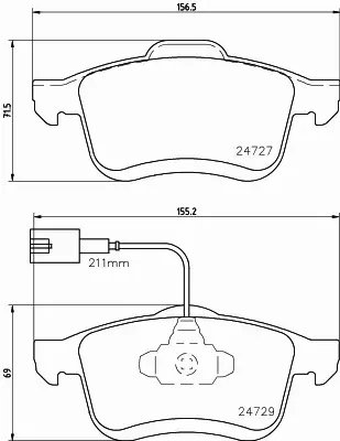 HELLA PAGID KLOCKI HAMULCOWE 8DB 355 024-691 