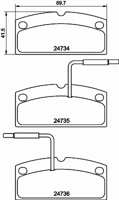 HELLA PAGID KLOCKI HAMULCOWE 8DB 355 014-181 