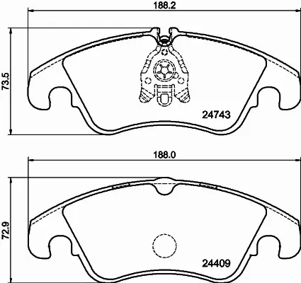 HELLA PAGID KLOCKI HAMULCOWE 8DB 355 014-741 