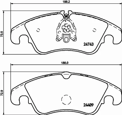 HELLA KLOCKI HAMULCOWE 8DB 355 013-751 