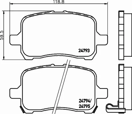 HELLA PAGID KLOCKI HAMULCOWE 8DB 355 014-661 