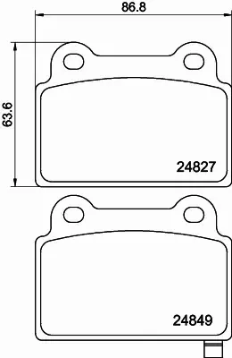 HELLA PAGID KLOCKI HAMULCOWE 8DB 355 014-701 