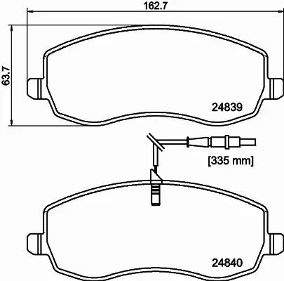 HELLA PAGID KLOCKI HAMULCOWE 8DB 355 013-871 