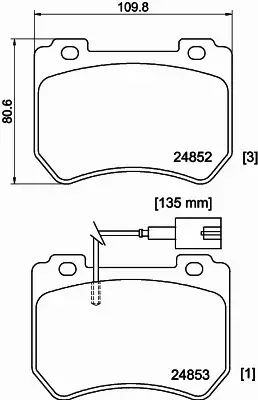 HELLA PAGID KLOCKI HAMULCOWE 8DB 355 014-651 