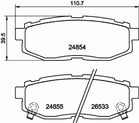 HELLA PAGID KLOCKI HAMULCOWE 8DB 355 014-341 