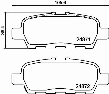 HELLA PAGID KLOCKI HAMULCOWE 8DB 355 014-561 