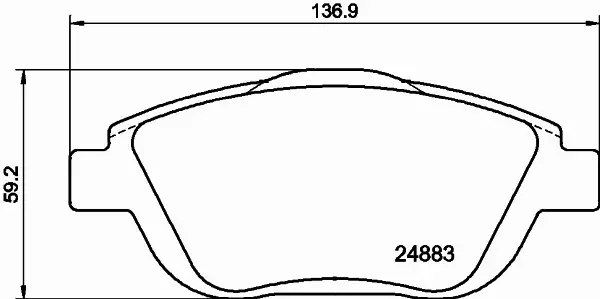 HELLA PAGID KLOCKI HAMULCOWE 8DB 355 014-551 