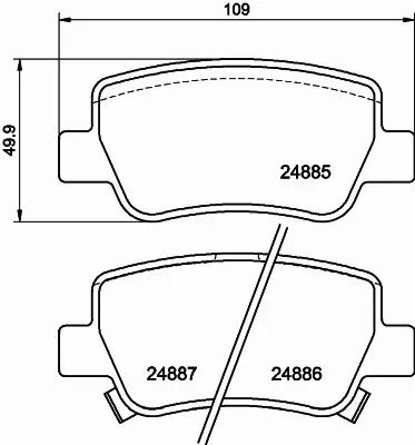 HELLA KLOCKI HAMULCOWE 8DB 355 014-641 