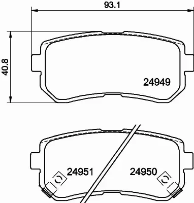 HELLA PAGID KLOCKI HAMULCOWE 8DB 355 014-911 