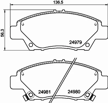 HELLA PAGID KLOCKI HAMULCOWE 8DB 355 015-001 