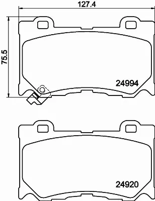 HELLA PAGID KLOCKI HAMULCOWE 8DB 355 015-411 