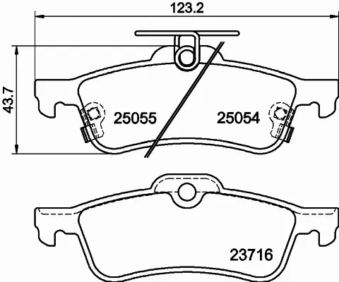 HELLA PAGID KLOCKI HAMULCOWE 8DB 355 020-501 