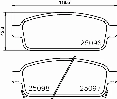 HELLA KLOCKI HAMULCOWE 8DB 355 015-221 