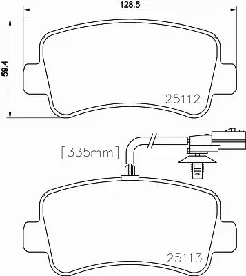 HELLA KLOCKI HAMULCOWE 8DB 355 015-301 