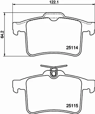 HELLA PAGID KLOCKI HAMULCOWE 8DB 355 015-901 