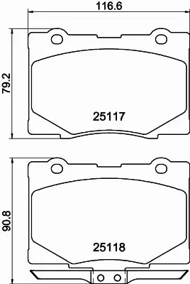 HELLA PAGID KLOCKI HAMULCOWE 8DB 355 019-571 