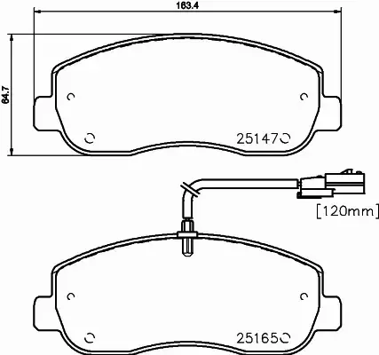 HELLA KLOCKI HAMULCOWE 8DB 355 015-291 