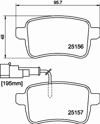 HELLA PAGID KLOCKI HAMULCOWE 8DB 355 015-541 