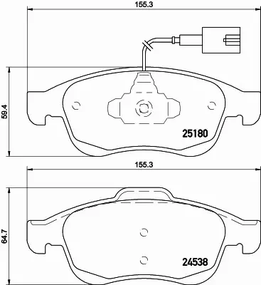 HELLA PAGID KLOCKI HAMULCOWE 8DB 355 015-521 