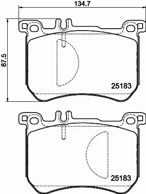 HELLA PAGID KLOCKI HAMULCOWE 8DB 355 020-491 