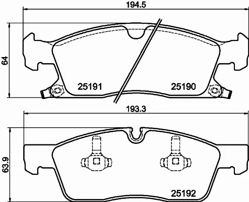 HELLA KLOCKI HAMULCOWE 8DB 355 019-551 