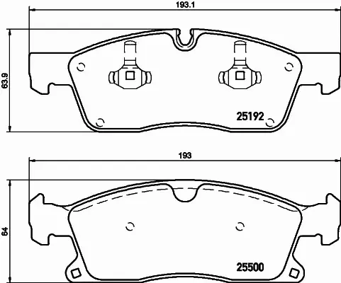 HELLA PAGID KLOCKI HAMULCOWE 8DB 355 019-701 