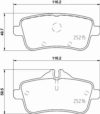 HELLA PAGID KLOCKI HAMULCOWE 8DB 355 020-161 