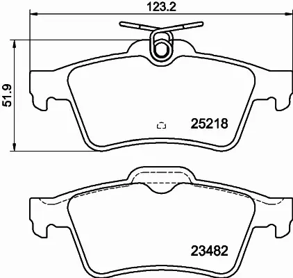 HELLA PAGID KLOCKI HAMULCOWE 8DB 355 015-741 