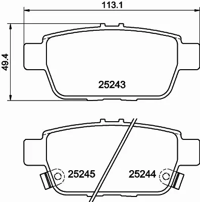 HELLA PAGID KLOCKI HAMULCOWE 8DB 355 016-091 