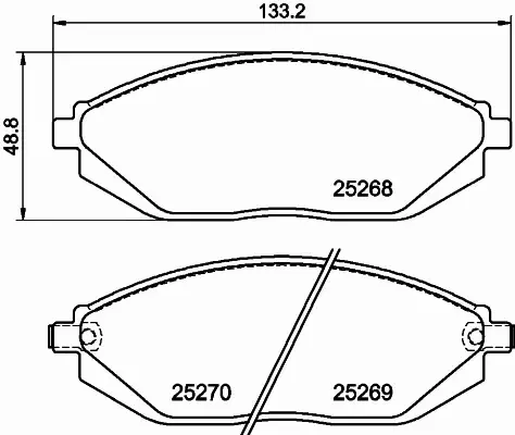 HELLA PAGID KLOCKI HAMULCOWE 8DB 355 015-771 