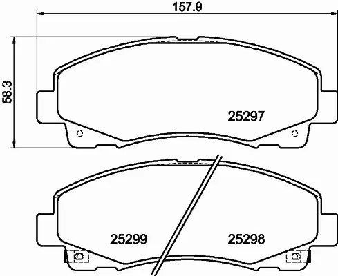 HELLA PAGID KLOCKI HAMULCOWE 8DB 355 019-601 